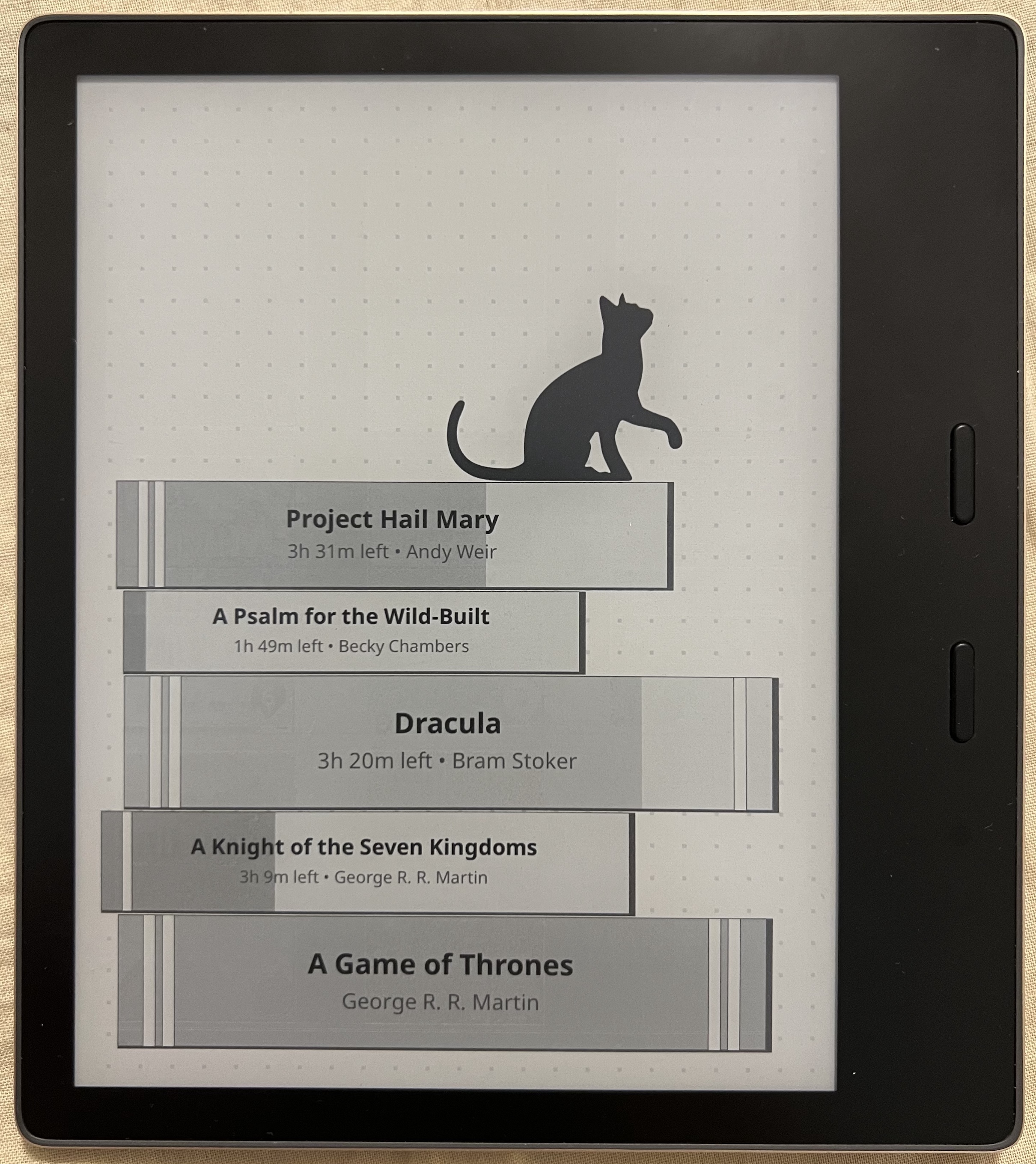 KOReader Bookshelf Screensaver